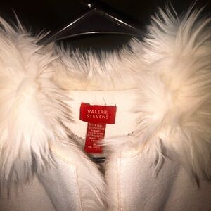 Valerie Stevens faux fur suede cropped vest